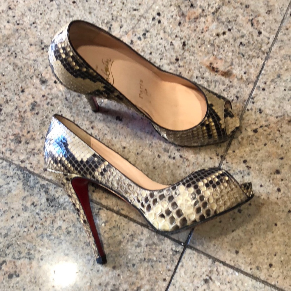 RELISTED Louboutin Hyper Prive 120mm Roccio Python